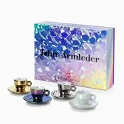 Illy Art Collection 2025 by John Armleder porcelanaste skodelice za kapučino s krožniki 4 x 160 ml