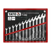 YATO YT-0362 Set kljuceva, Viljuškasto okasti, 8-24mm, CrV, 12 komada