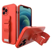 Ovitek s vrvico Hurtel Rope Case za Redmi Note 11 Pro - rdeč