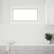 vidaXL Okno za klet RISOR Bela 100 x 60 cm PVC in steklo