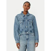 Tommy Hilfiger Jeans jakna WW0WW43731 Modra Straight Fit
