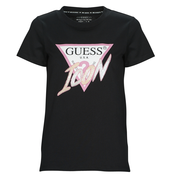 Guess Majice s kratkimi rokavi SS CN ICON TEE Črna