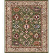 Novel VINTAGE PREPROGA 200/285 cm tkano zelena, bež