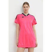 Obleka adidas TIRO roza barva, IS0732