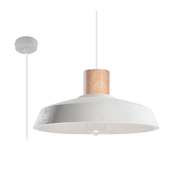 Sollux SL.0282 - Luster na sajli AFRA 1xE27/60W/230V siva/prirodno drvo
