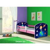Deciji krevet ACMA II 140x70 + dusek 6 cm PINK22