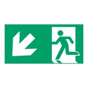 B-Safety Znak za izhod v sili tipa D za L-LUX Standard Eco - bela, zelena - Plastika