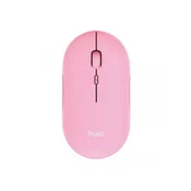 TRUST Puck Ultra-Thin Miš, Bežicni, 1600 DPI, Roze