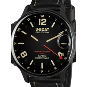 U-Boat 9671 Capsoil Doppiotempo DLC GMT Mens Watch 55mm 10ATM
