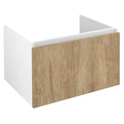 LOREA omarica za umivalnik 70x44x51,2cm, 1x predal, hrast alabama/bela mat - Rjava - 70x44x51,2 cm - Sapho - LOREA - 24 - MDF/laminat - 700 - 440 - 512 - 14