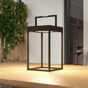 Lucande LED solarna luč Lynzy, 38 cm, črna, kovinska, IP65 - Sodobni - Kovina