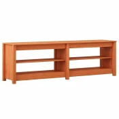 Klupa za cipele s policom Vosak smeda 160 x 36,5 x 50 cm