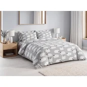 Krep posteljnina BELE OVCE POLY siva Dimenzije posteljnine: 2 kom 70 x 90 cm | 200 x 220 cm