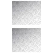 Vidaxl Stopnice Pravokotna 2 szt. srebrna 60 x 50 cm Aluminij