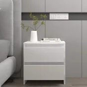 Nocni ormaric bijeli 45 x 34,5 x 44,5 cm konstruirano drvo