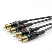 Sommer Cable Sommer Cable HBP-C2-0600 klinker/cinch avdio priključni kabel [2x moški cinch konektor - 2x moški cinch konektor] 6.00 m črna, (20432170)
