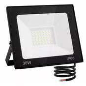 LED 30W reflektor črn flat 6500K IP66