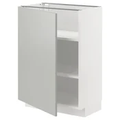 METOD Podni element s policama, bela/Havstorp svetlosiva, 60x37 cm