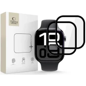 Zaščitno kaljeno steklo TECH-PROTECT GLASS FLEX+ Paket 2 zaščitnih stekel Apple Watch 10 (46 mm) Črn (5906302318902)