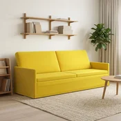 Vidaxl 3-sedna sofa Rumena 220 x 81 x 82 cm Žamet