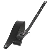 GEWA Premium 70 usnjen pas za kitaro Black Grained s Strap-lock sistemom