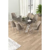 Hanah Home Set Trpezarijski sto i 6 stolica Lai, Bež