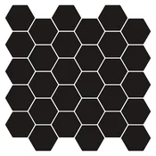 Vidaxl Šesterokotna ploščica 20 szt. Črna 30 x 30 cm Poliuretan in PET