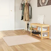 vidaXL Preproga Print krema 100 x 100 cm Poliester in PVC