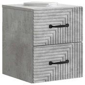 Stenski nočni omarici 2 kos Betonsko siva 34,5 x 33 x 40 cm