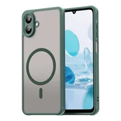 Hibridna maska HaloFrost II MagSafe za Samsung Galaxy A07 - green