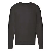 Black Mens Sweatshirt Lightweight Raglan Sweat Fruit of the Loom