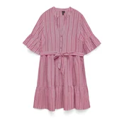 VERO MODA Obleka VMELENA  roza / roza / bela