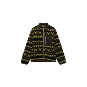 Superdry & Co Jopa iz flisa temno rjava/oliva/svetlo zelena/črna