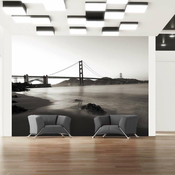 Foto tapeta - San Francisco: Golden Gate Bridge in black and white 300x231