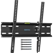 Nikcorp Stenski nosilec za TV Ultratanek 23–60 palcev, nastavljiv nagib 0–10°, VESA do 400x400, maks. 45 kg, razdalja od stene 30 mm, črn, jeklo, prašno lakiranje, komplet montažni pribor, libela, 5 vezic za