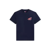 Tommy Jeans Majica mornarska / rdeča / bela
