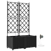 Vrtna saksija 2 pcs Crna 80 x 40 x 142 cm Plastika