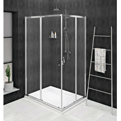 Pravokotni zaslon SIGMA SIMPLY, 900 x 800 mm, L/D različica, kot - Premična - Pravokotna s kotnim vhodom