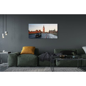 tulup.si Slika na akrilnem steklu Sky mestne ulice avtomobilov 125x50 cm 4 obešalnika
