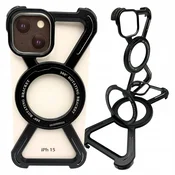 Ovitek za iPhone 15 Armed Magsafe Metal Case Titanium 360 Holder