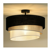 Duolla - plafonski luster TRIO 1xE27/15W/230V precnik 45 cm crna/siva/bela