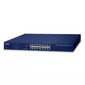PLANET GSW-1601 network switch Unmanaged Gigabit Ethernet (10/100/1000) 1U Blue (GSW-1601)