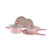 Westwood kuhinjski set posode, 7 kosov, aluminij, roza/marmor