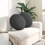 Jastucici za sjedenje 2 pcs Tamno siva O50 x 19 cm