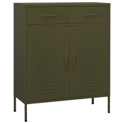 vidaXL omara za shranjevanje olivno zelena 80x35x101,5 cm jeklo