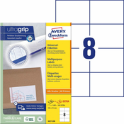 Avery Zweckform univerzalne etikete 3427-200, 105 x 74 mm, Ultragrip, 1600 + 160 brezplačnih etiket/zavitek, A4, za tiskanje