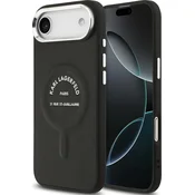 Karl Lagerfeld PU RSG Logo MagSafe Zadnji Pokrov za iPhone Air Black