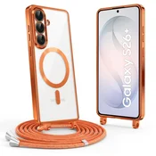 Overboard Ovitek za Samsung Galaxy S26 Plus, Electro MagSafe, oranžen + vrvica za vstavljanje
