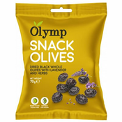 Olymp Posušene cele črne olive s sivko in zelišči 70g