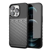 Thunder Case Fleksibilna TPU ovitek za iPhone 13 Pro - Črna